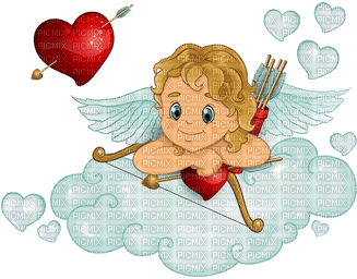 angel, valentines day, heart - бесплатно png