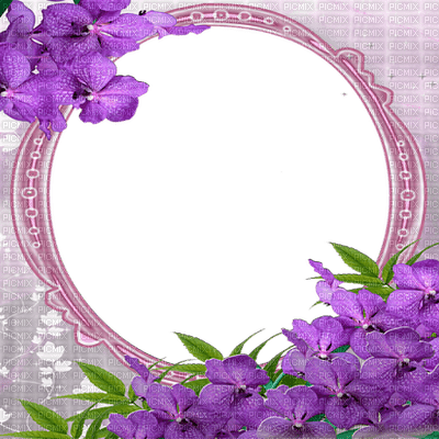 circle round fond background overlay tube vintage flower fleur purple spring printemps - png gratis