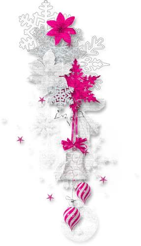 Christmas.Winter.Deco.Pink.White - png gratuito