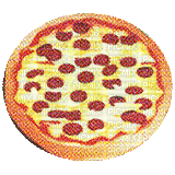 rotating pizza - Gratis animerad GIF