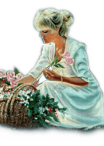 Rena Flower Woman Frau Sommer - δωρεάν png
