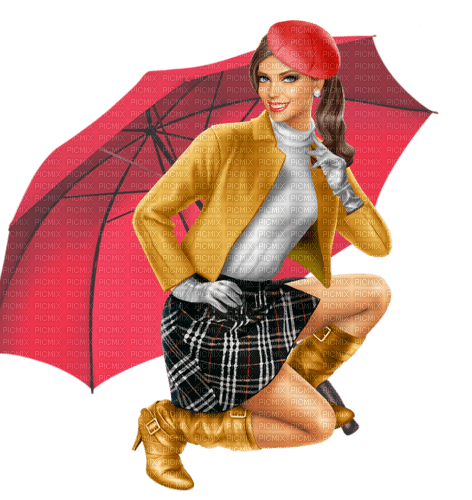 Woman Berat Umbrella - Bogusia - png ฟรี