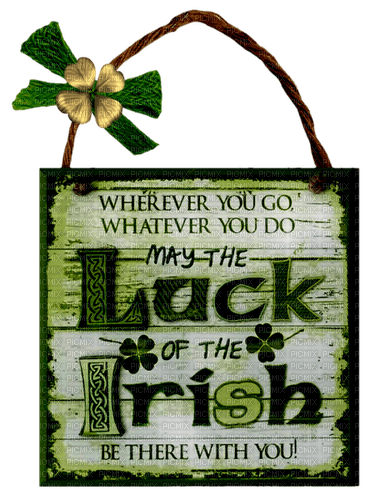 Luck Of The Irish Sign - PNG gratuit