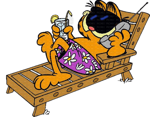 garfield lounging - Free PNG