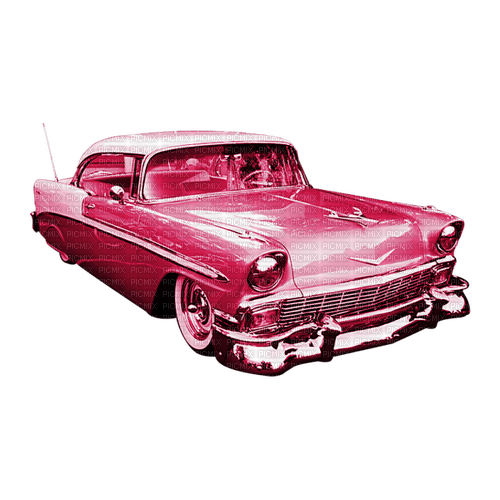 kikkapink pink vintage car rockabilly - ilmainen png