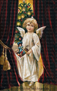 Weihnachtsengel, Vintage, Angel - Δωρεάν κινούμενο GIF