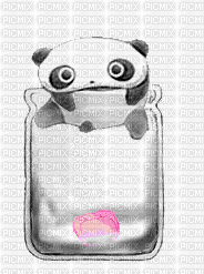 Panda qui tombe dans un bocal - 免费动画 GIF
