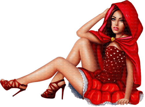 woman in red by nataliplus - zadarmo png