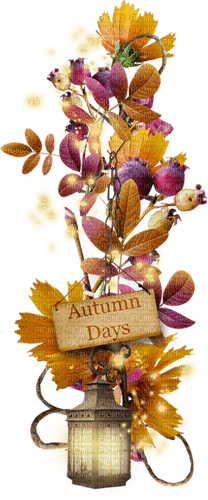 Autumn lamp deco - Free PNG