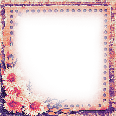 soave frame paper vintage flowers autumn pink - 無料png