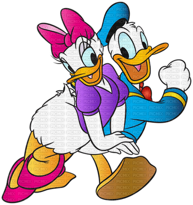 Kaz_Creations Cartoons Cartoon Donald & Daisy  Duck - безплатен png