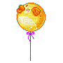 chick balloon - GIF animado gratis