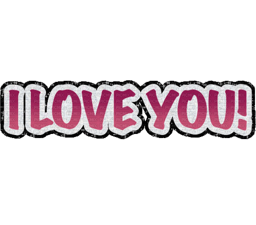 I love you glitter - Animovaný GIF zadarmo