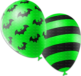 soave deco halloween balloon black green - Free PNG