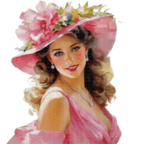 Женщина в розовом - png grátis