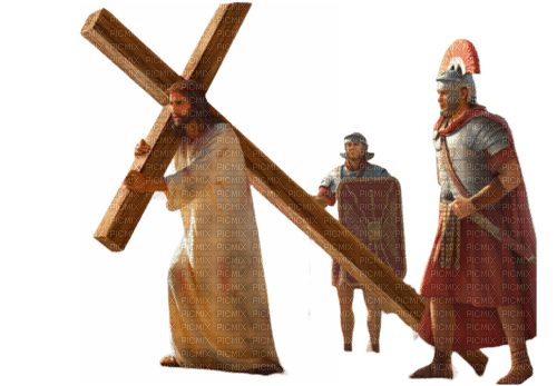 Gesù che porta la croce - PNG gratuit