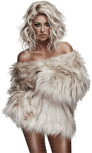 Woman. Fur coat. Leila - 免费PNG