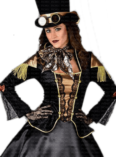 steampunk woman femme - png ฟรี