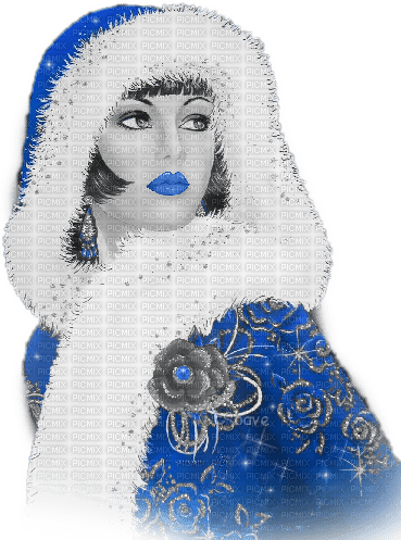 soave woman vintage art deco winter christmas - ücretsiz png