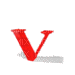 Kaz_Creations Alphabets Jumping Red Letter V - Gratis geanimeerde GIF