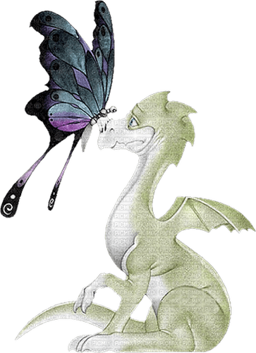 dolceluna dragon fantasy deco butterfly - png gratis