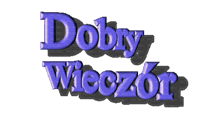 DOBRY WIECZÓR - GIF animado gratis