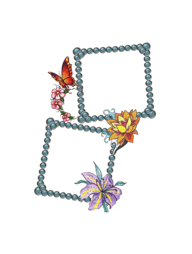 butterflies frame - png gratuito