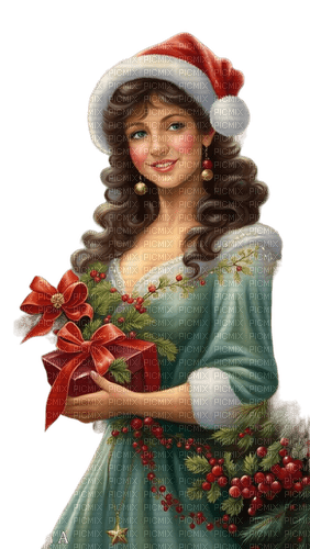 Christmas woman - besplatni png