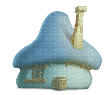 the smurfs house maison - png gratis