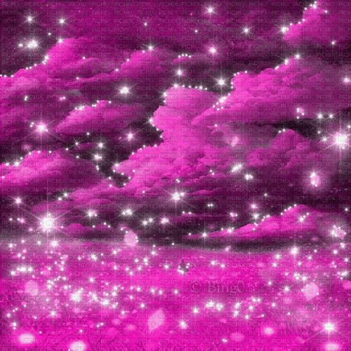 Y.A.M._Fantasy Sky clouds Landscape purple - Ingyenes animált GIF