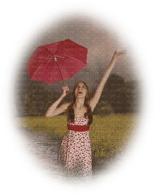 woman in rain bp - ilmainen png