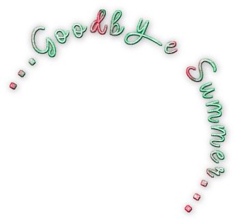 soave text goodbye summer pink green - δωρεάν png