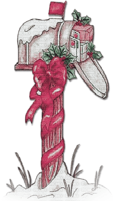 soave deco winter christmas vintage bow  post box - Free PNG