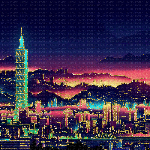Vaporwave Background - Free animated GIF