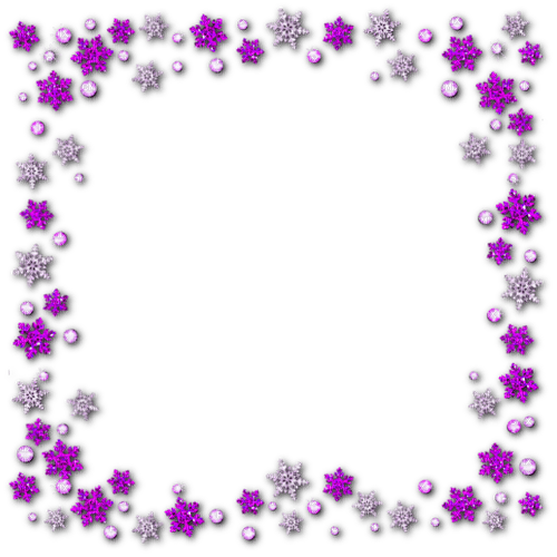 Snowflakes.Jewels.Frame.Purple - KittyKatLuv65 - PNG gratuit