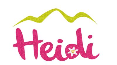 heidi  text logo ⛰👧 - gratis png