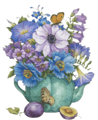 Flowers and fruit - zadarmo png