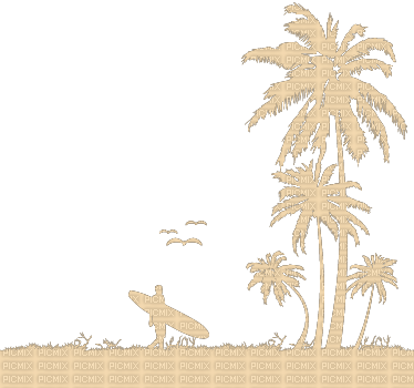 Kaz_Creations Beach Palm Trees - nemokama png