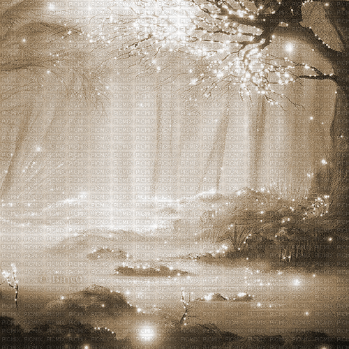 Y.A.M._Gothic Fantasy Landscape background sepia - 無料のアニメーション GIF