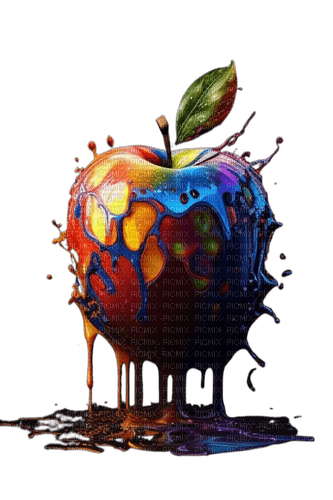 Яблоко арт - png gratuito