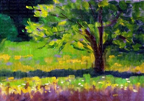 peinture dolceluna background fond painting tree - ingyenes png