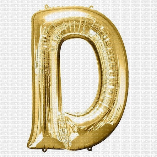 Letter D Gold Balloon - PNG gratuit