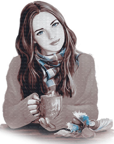 soave woman autumn leaves fashion coffee - kostenlos png