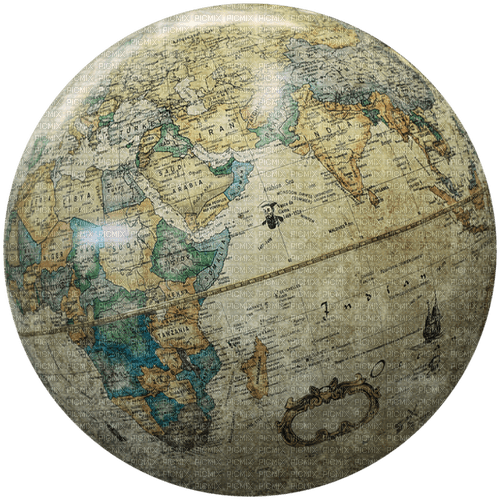 Globe Terrestre Brun Bleu - kostenlos png