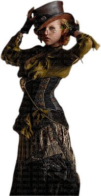 steampunk woman bp - Free PNG