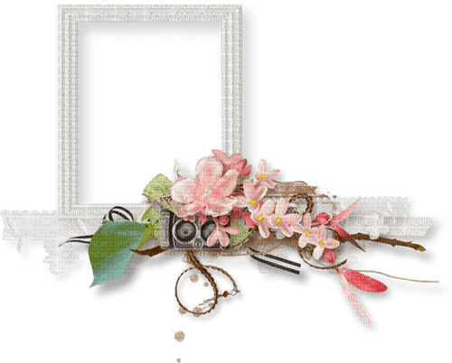dolceluna scrap spring summer flowers frame - PNG gratuit