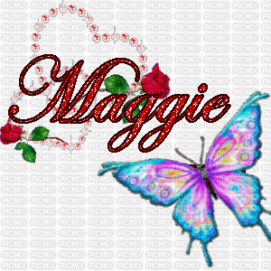 Magic glitter with butterfly - Free animated GIF