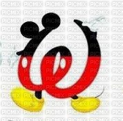 image encre lettre W Mickey Disney edited by me - 無料png