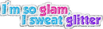 i'm so glam I sweat glitter pink purple and blue - 無料のアニメーション GIF