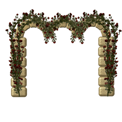 dolceluna deco spring flowers arch frame - png grátis